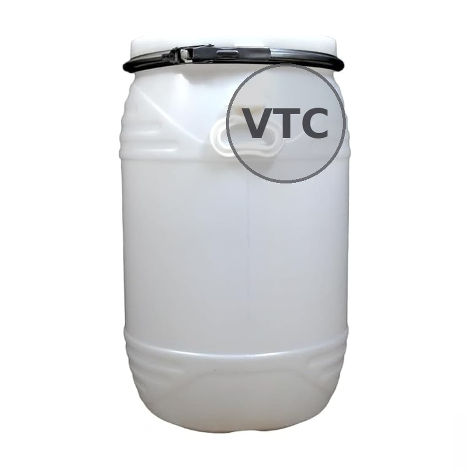 VTC CW White 60L Unbreakable Plastic Water Storage Drum With Lock - Leak Proof | Food Grade | Chemical Safe | HDPE,Utensils