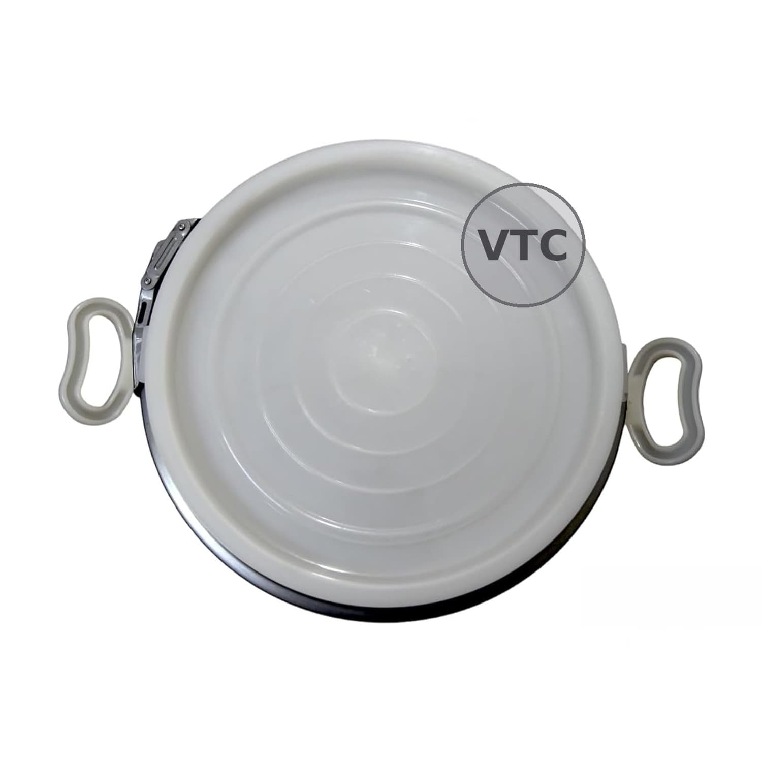 VTC CW White 60L Unbreakable Plastic Water Storage Drum With Lock - Leak Proof | Food Grade | Chemical Safe | HDPE,Utensils