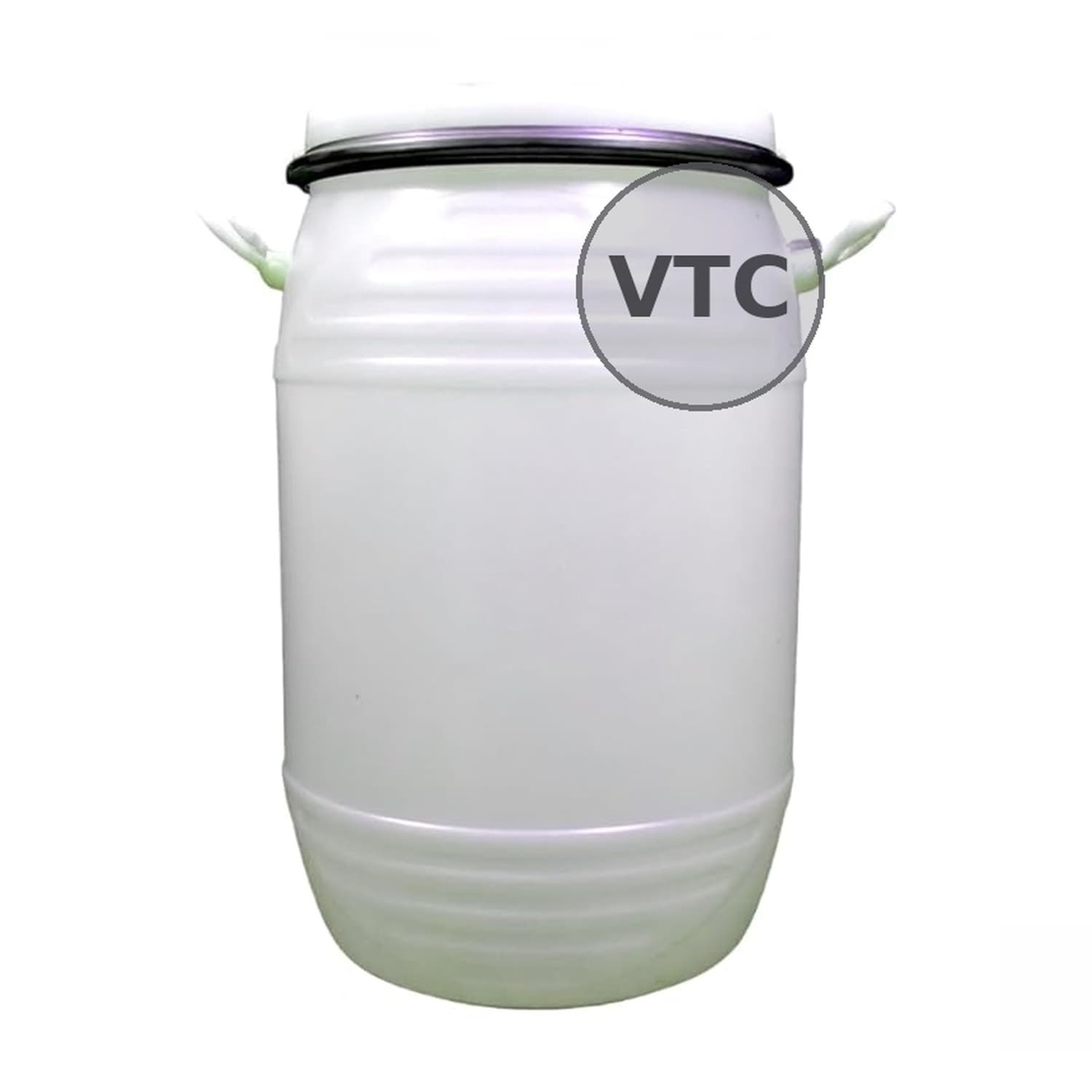 VTC CW White 60L Unbreakable Plastic Water Storage Drum With Lock - Leak Proof | Food Grade | Chemical Safe | HDPE,Utensils