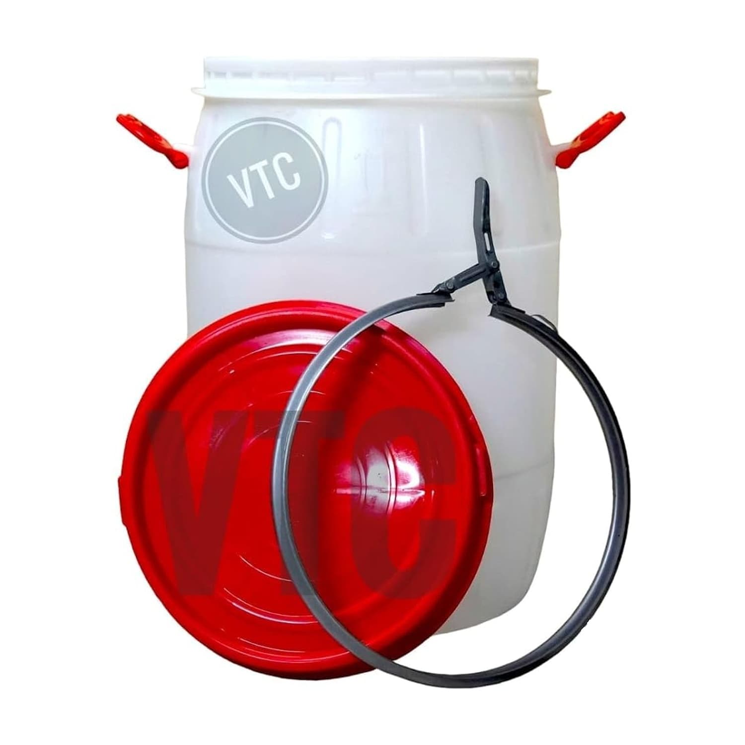VTC WR Plastic Water Storage Container Drum(50 Liters, Blue, HDPE) with Lockring Unbreakable Drum, Multipurpose Barrel