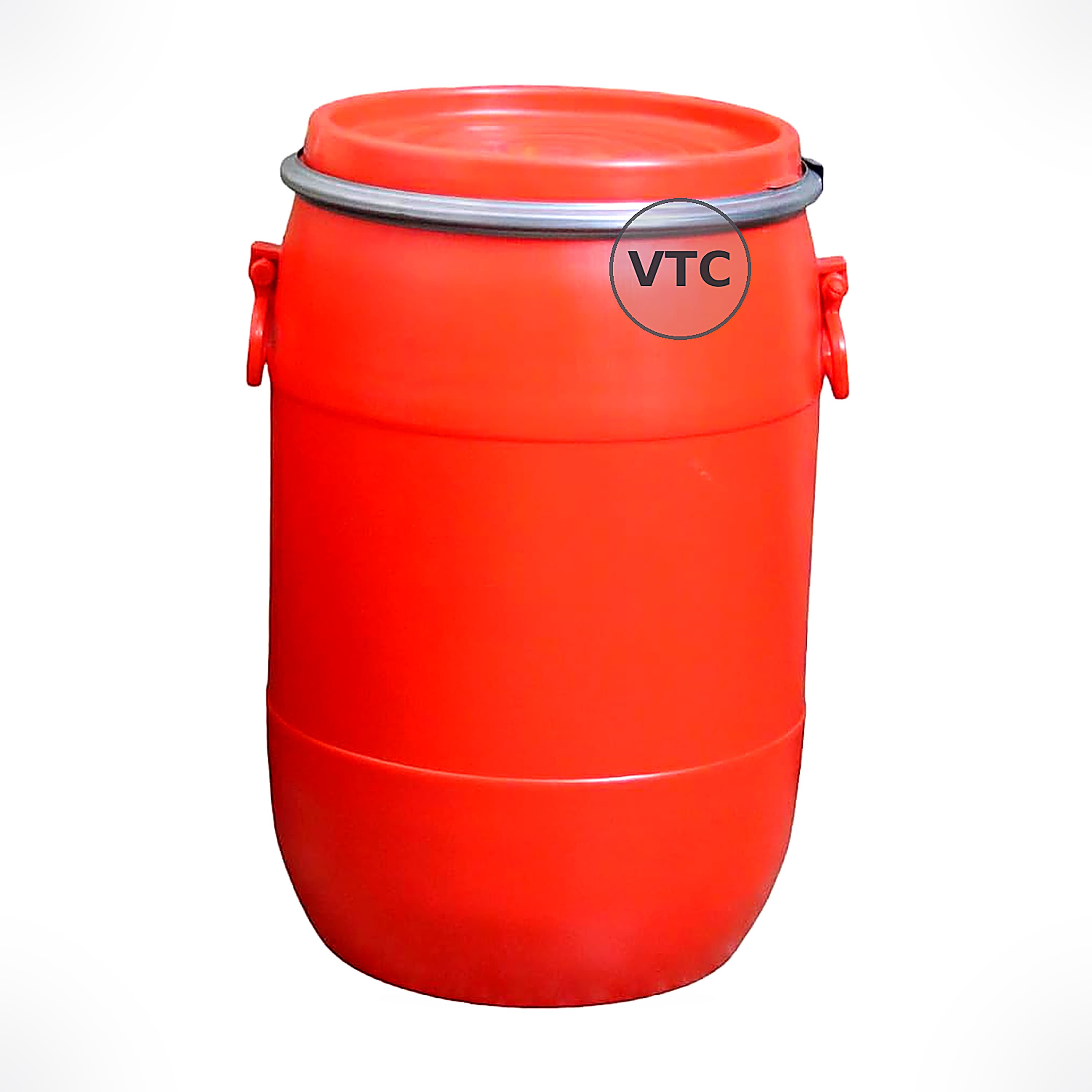 VTC RR Blue Plastic Water Storage Container Drum with Lockring: Unbreakable Jumbo Plus Drum, Multipurpose Barrel (50 Liters, Blue, HDPE)