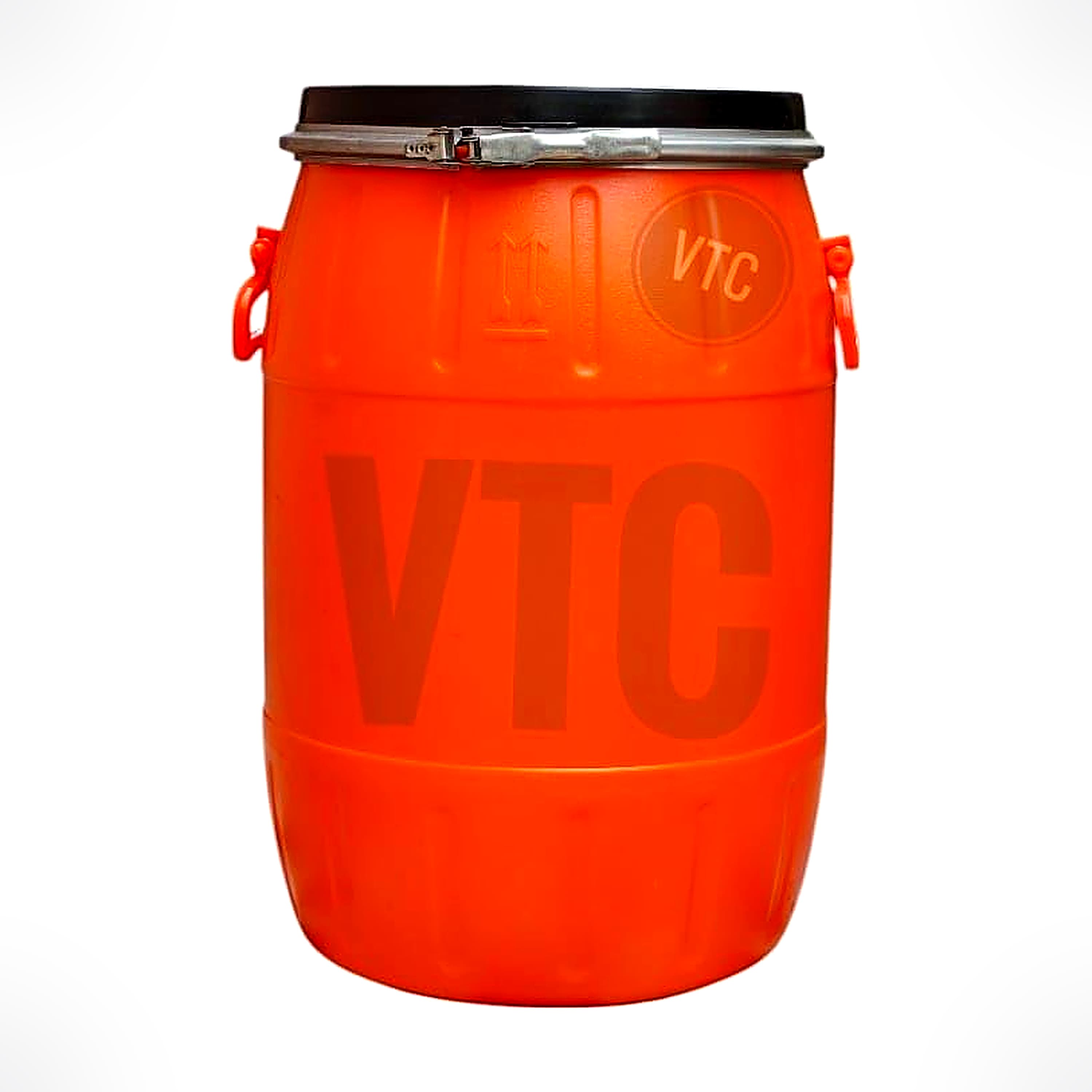 VTC OB Blue Plastic Water Storage Container Drum with Lockring: Unbreakable Jumbo Plus Drum, Multipurpose Barrel (50 Liters, Blue, HDPE)