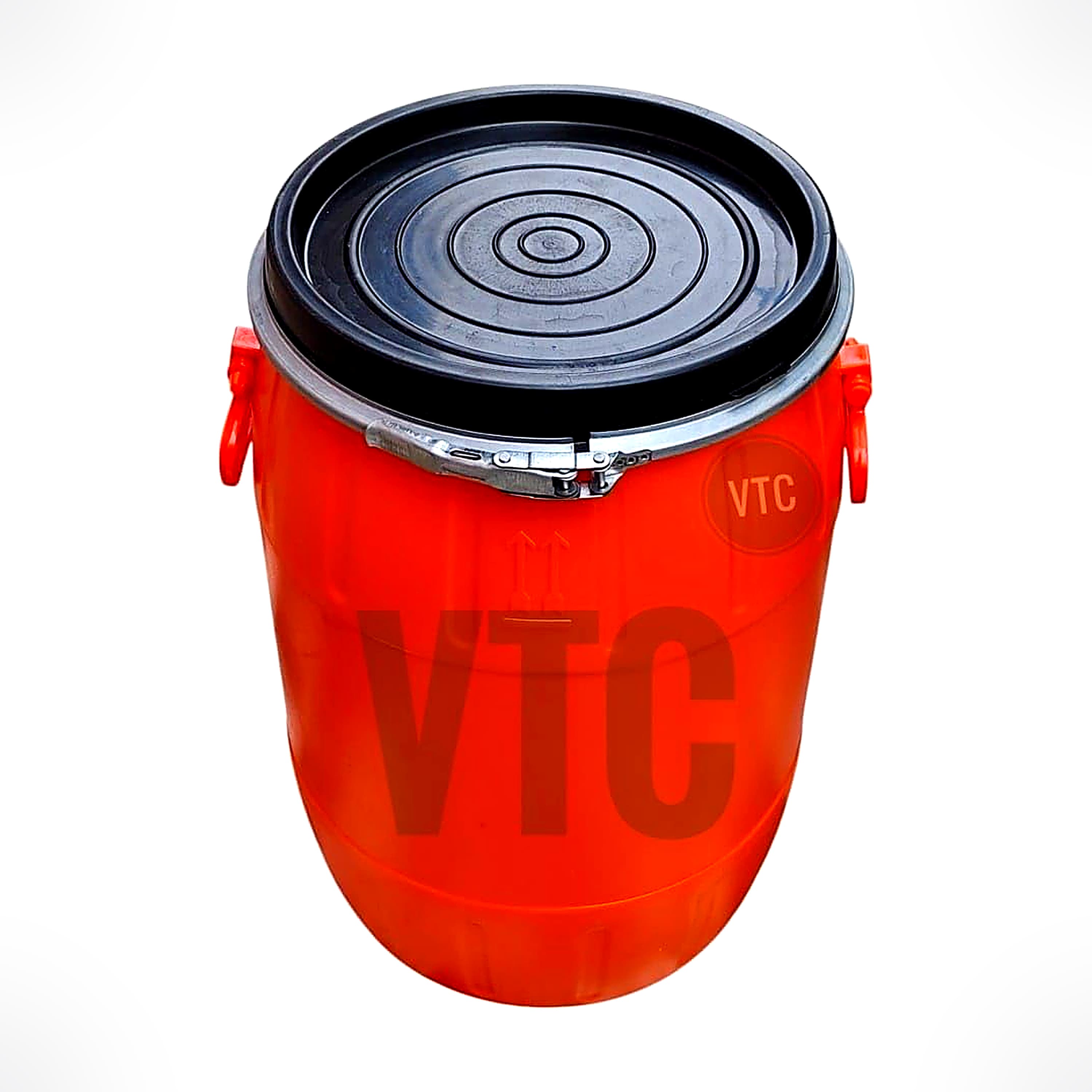 VTC OB Blue Plastic Water Storage Container Drum with Lockring: Unbreakable Jumbo Plus Drum, Multipurpose Barrel (50 Liters, Blue, HDPE)
