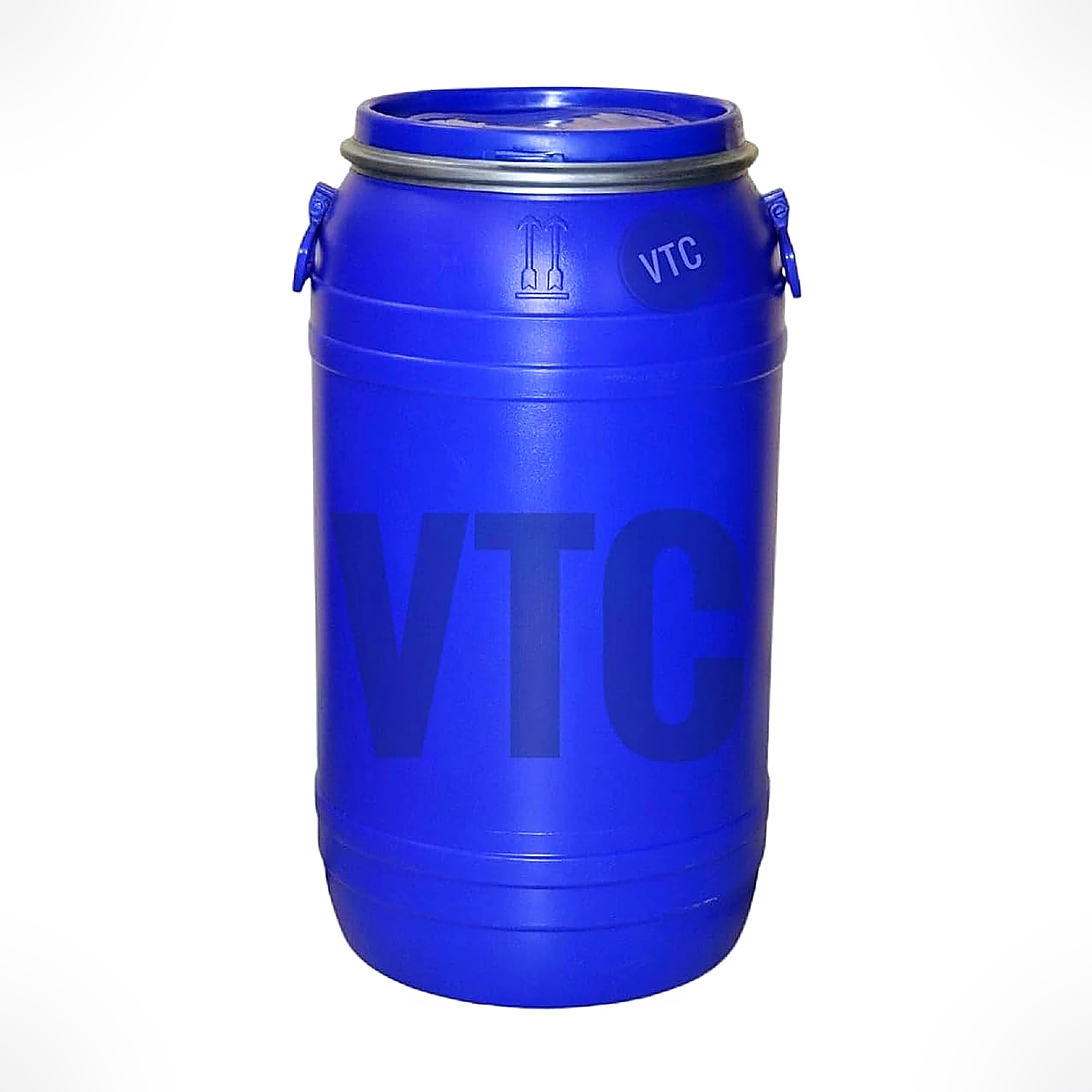 VTC EB Blue Plastic Water Storage Container Drum with Lockring: Unbreakable Jumbo Plus Drum, Multipurpose Barrel (90 Liters, Blue, HDPE), Extra Long