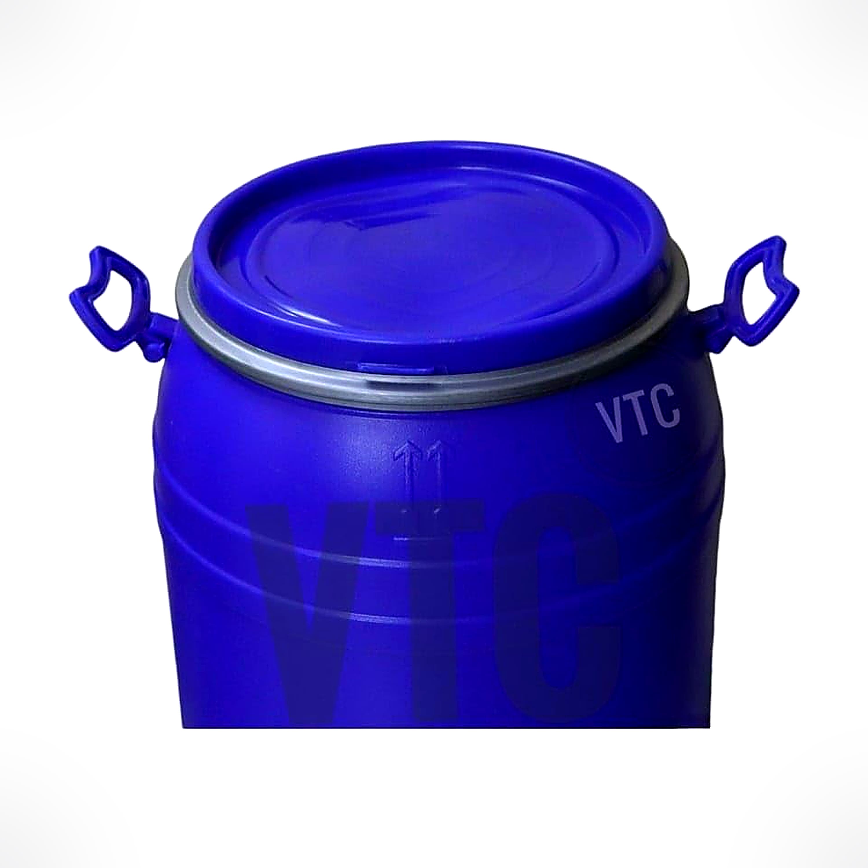 VTC EB Blue Plastic Water Storage Container Drum with Lockring: Unbreakable Jumbo Plus Drum, Multipurpose Barrel (90 Liters, Blue, HDPE), Extra Long