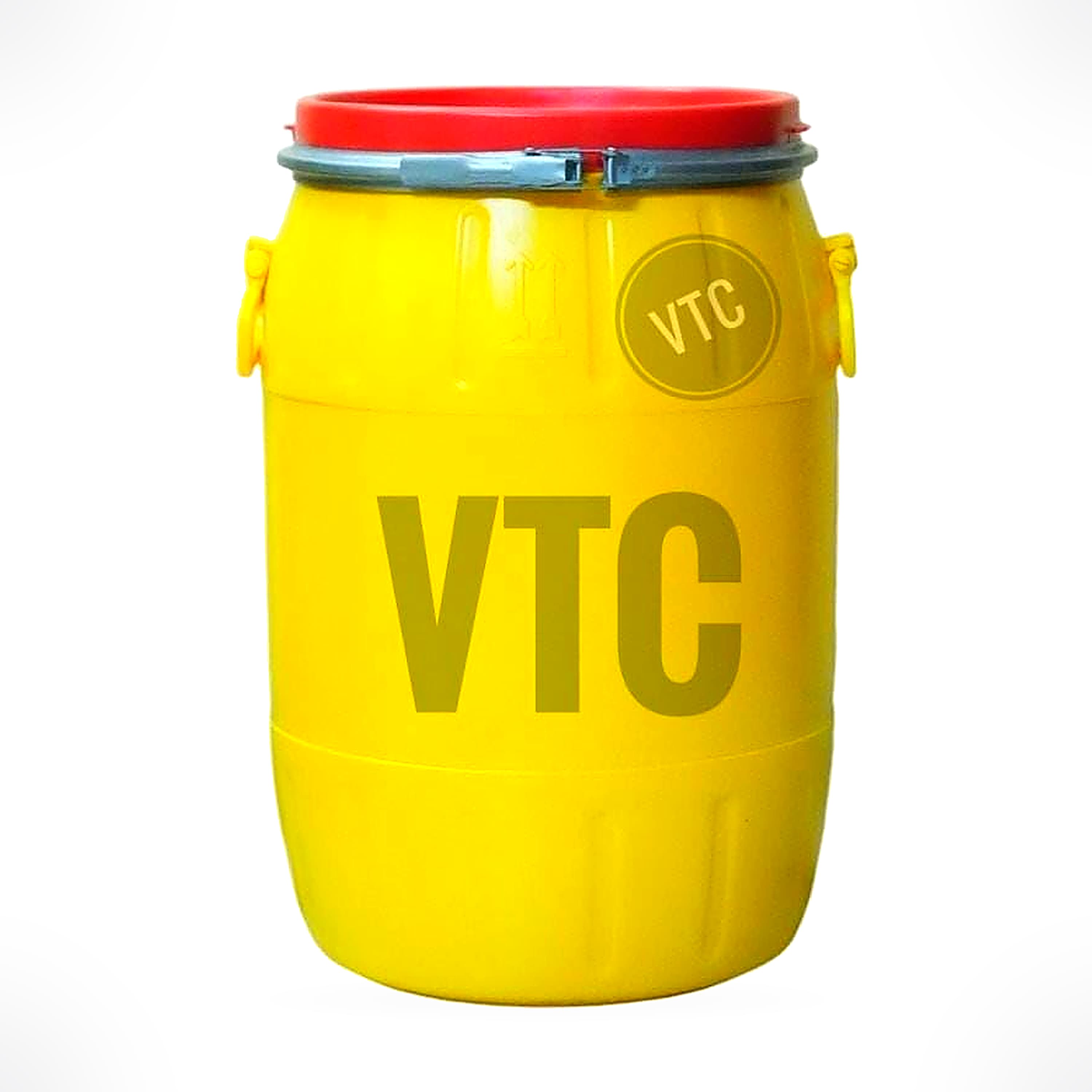 VTC Y Yellow Plastic Water Storage Container Drum with Lockring: Unbreakable Jumbo Plus Drum, Multipurpose Barrel (50 Liters, Blue, HDPE)