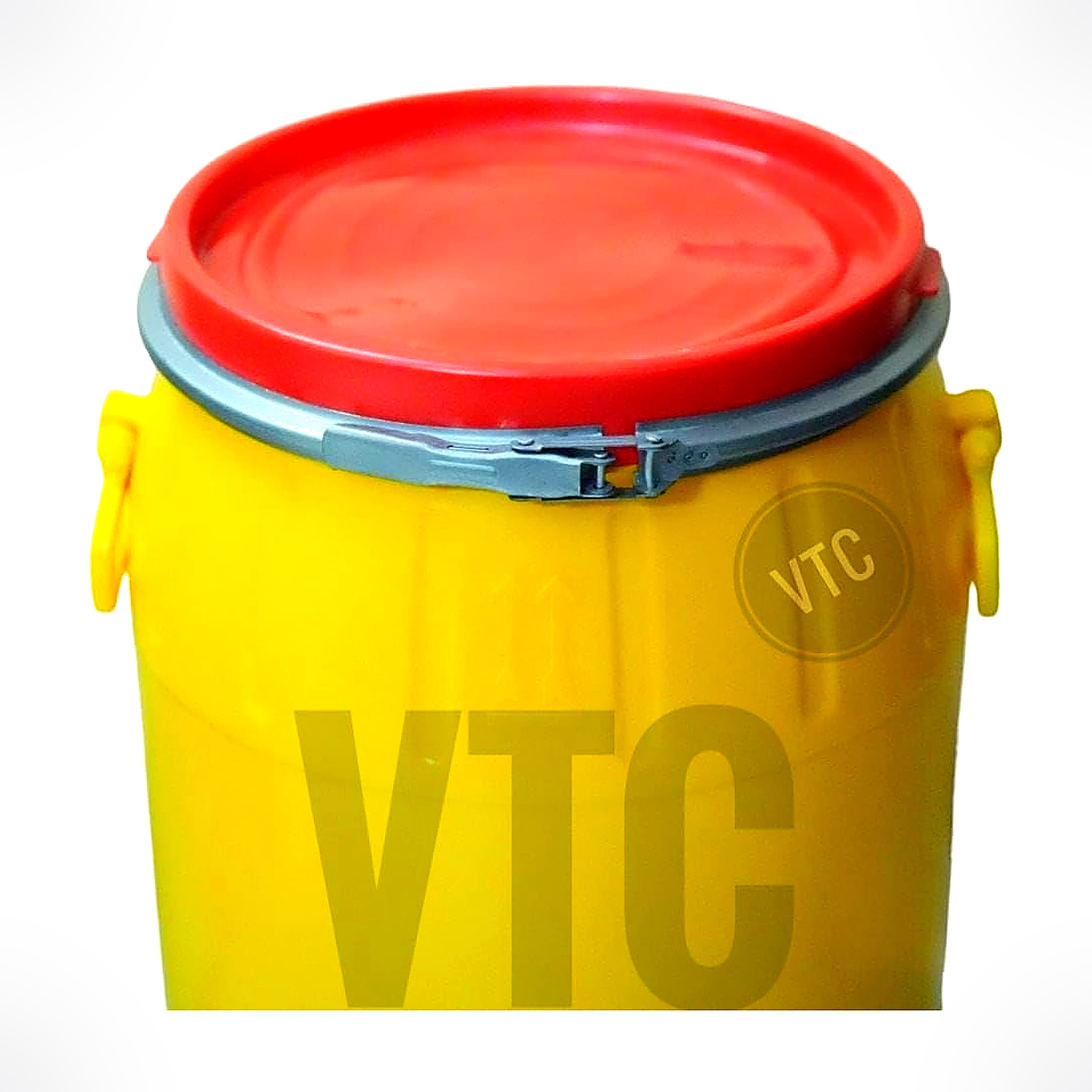 VTC Y Yellow Plastic Water Storage Container Drum with Lockring: Unbreakable Jumbo Plus Drum, Multipurpose Barrel (50 Liters, Blue, HDPE)