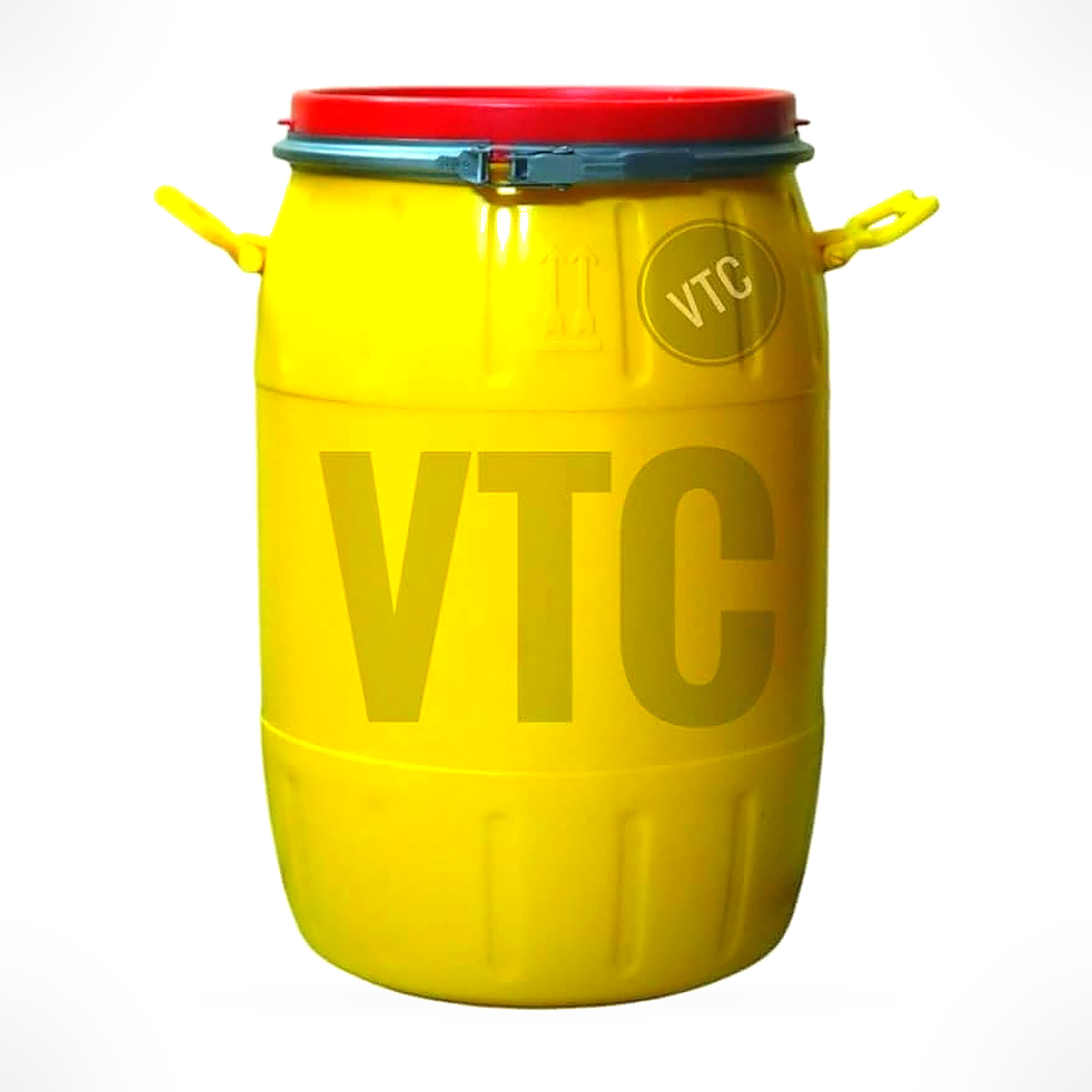 VTC Y Yellow Plastic Water Storage Container Drum with Lockring: Unbreakable Jumbo Plus Drum, Multipurpose Barrel (50 Liters, Blue, HDPE)