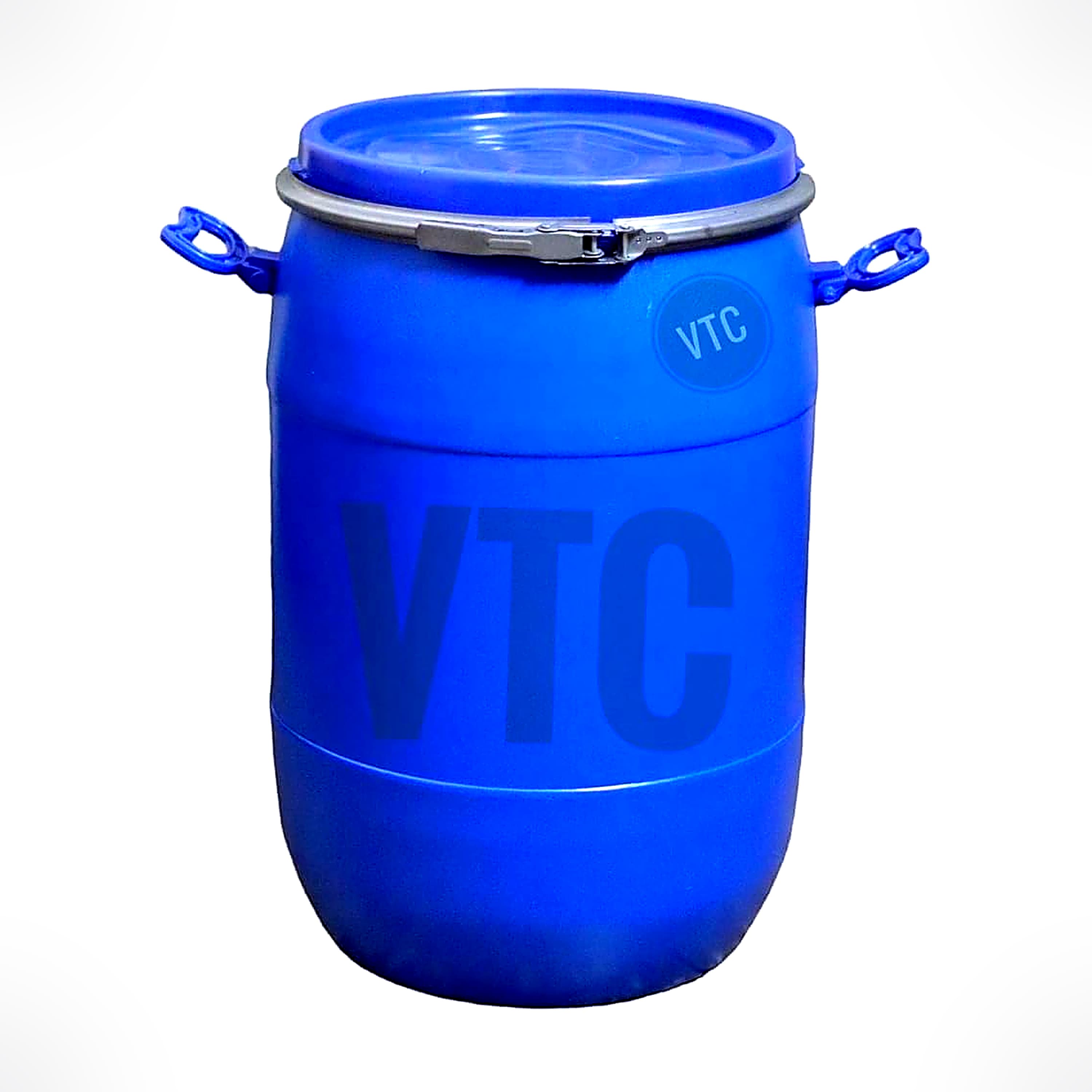 VTC SB Blue Plastic Water Storage Container Drum with Lockring: Unbreakable Jumbo Plus Drum, Multipurpose Barrel (50 Liters, Blue, HDPE)