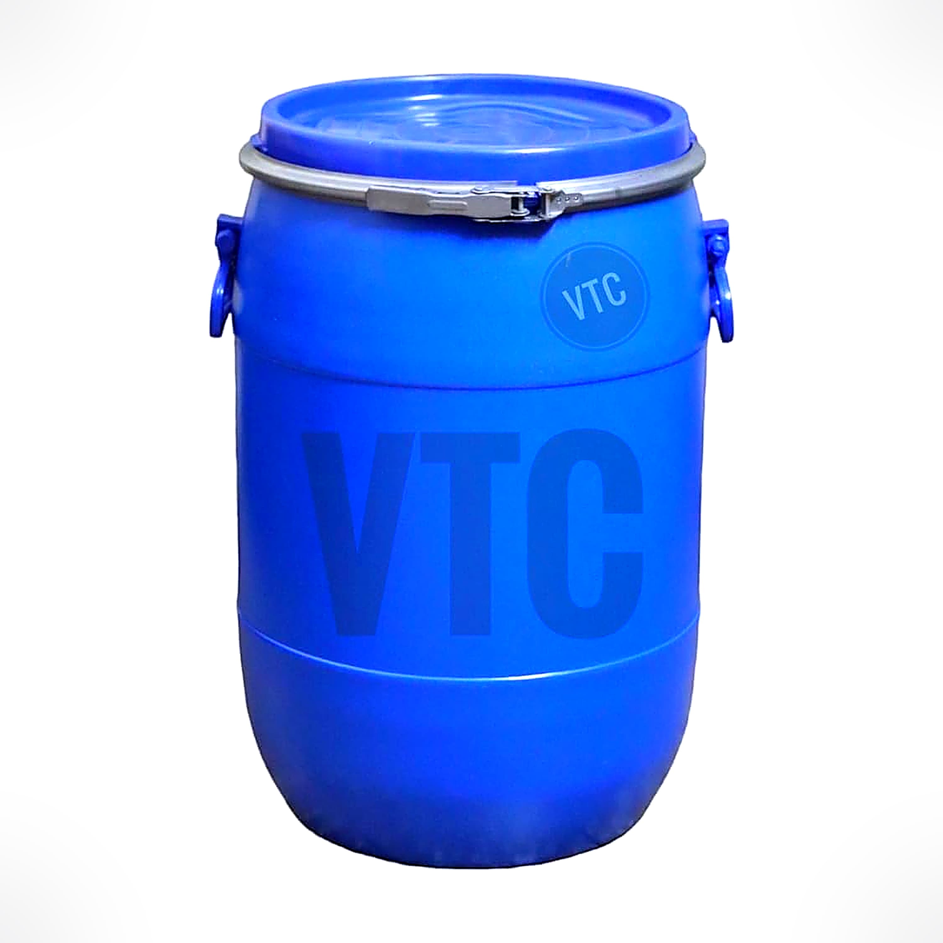 VTC SB Blue Plastic Water Storage Container Drum with Lockring: Unbreakable Jumbo Plus Drum, Multipurpose Barrel (50 Liters, Blue, HDPE)
