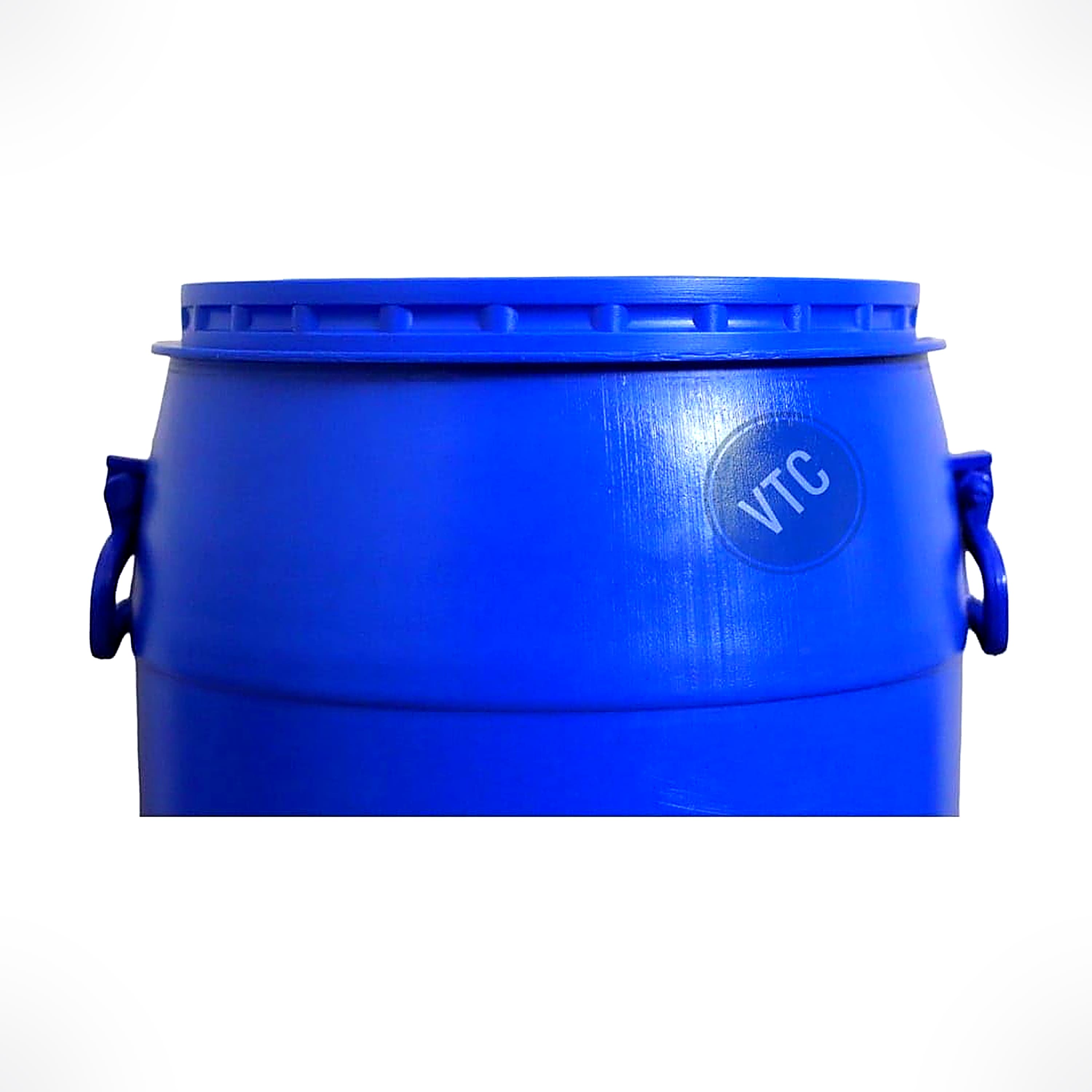 VTC SB Blue Plastic Water Storage Container Drum with Lockring: Unbreakable Jumbo Plus Drum, Multipurpose Barrel (50 Liters, Blue, HDPE)