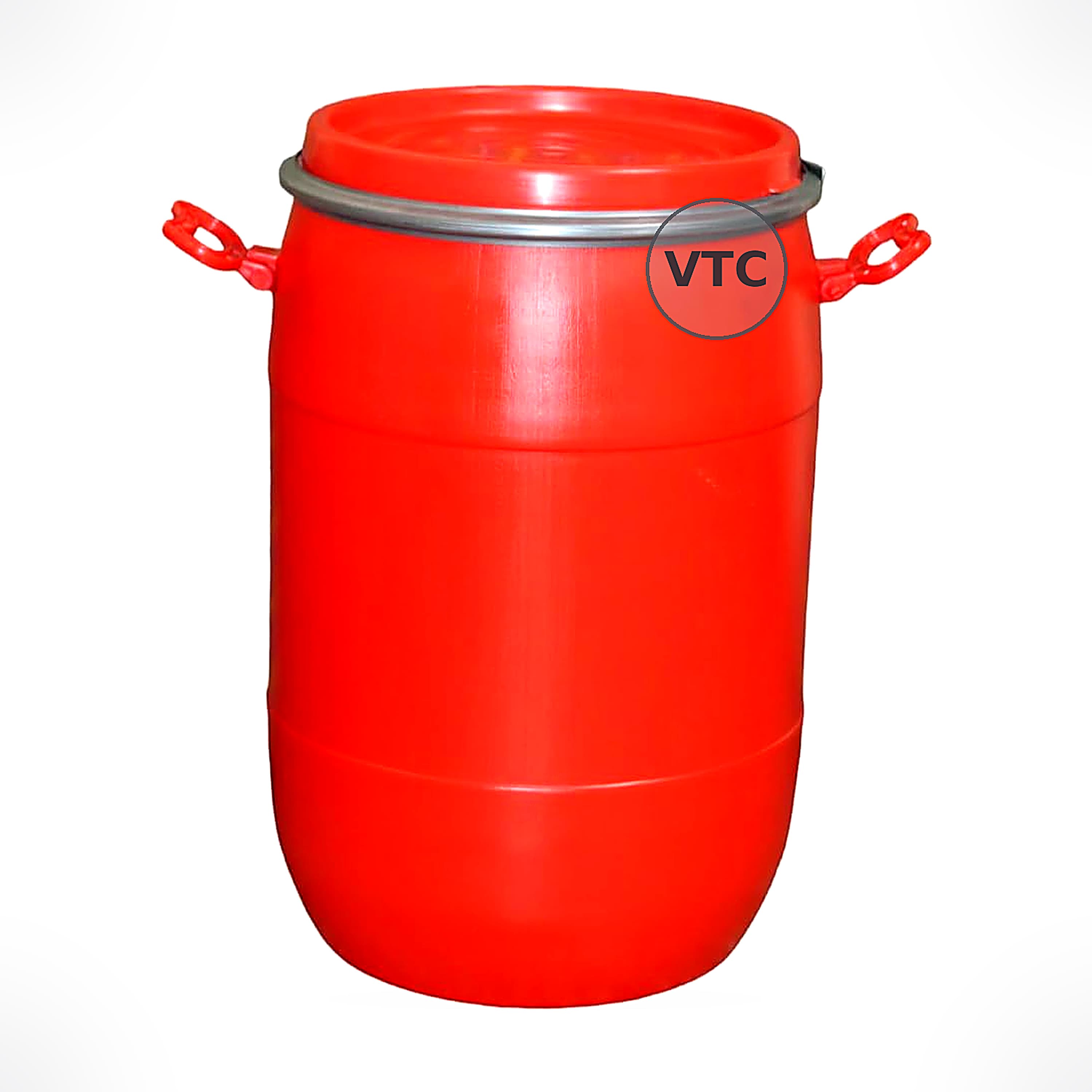 VTC RR Blue Plastic Water Storage Container Drum with Lockring: Unbreakable Jumbo Plus Drum, Multipurpose Barrel (50 Liters, Blue, HDPE)